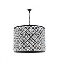 Elegant Lighting 1206D35MB/RC - Madison 12 light Matte Black Chandelier Clear Royal Cut Crystal