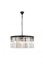Elegant Lighting 1208D31MB/RC - Sydney 8 light Matte Black Chandelier Clear Royal Cut Crystal