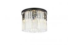 Elegant Lighting 1208F20MB/RC - Sydney 6 light Matte Black Flush Mount Clear Royal Cut Crystal