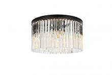 Elegant Lighting 1208F26MB/RC - Sydney 8 light Matte Black Flush Mount Clear Royal Cut Crystal