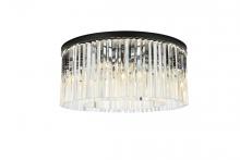 Elegant Lighting 1208F31MB/RC - Sydney 8 light Matte Black Flush Mount Clear Royal Cut Crystal