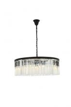 Elegant Lighting 1208G43MB/RC - Sydney 10 light Matte Black Chandelier Clear Royal Cut Crystal
