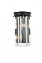Elegant Lighting 1208W8MB/RC - Sydney 2 light Matte Black Wall Sconce Clear Royal Cut Crystal