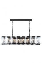 Elegant Lighting 1212D53FB - Monaco 16 light Flat Black (Matte) Chandelier Clear Glass Crystal