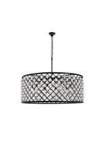 Elegant Lighting 1213G43MB/RC - Madison 10 light Matte Black Chandelier Clear Royal Cut Crystal