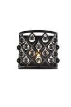 Elegant Lighting 1213W11MB/RC - Madison 1 light Matte Black Wall Sconce Clear Royal Cut Crystal