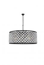 Elegant Lighting 1214G43MB/RC - Madison 10 light Matte Black Chandelier Clear Royal Cut Crystal