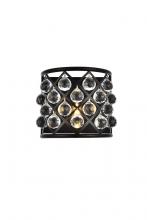 Elegant Lighting 1214W11MB/RC - Madison 1 light Matte Black Wall Sconce Clear Royal Cut Crystal