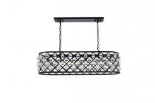 Elegant Lighting 1215G40MB/RC - Madison 6 light Matte Black Chandelier Clear Royal Cut Crystal