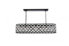 Elegant Lighting 1215G50MB/RC - Madison 7 light Matte Black Chandelier Clear Royal Cut Crystal