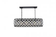 Elegant Lighting 1216G40MB/RC - Madison 6 light Matte Black Chandelier Clear Royal Cut Crystal
