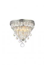 Elegant Lighting 1219W9AS/RC - Nordic 1 light antique silver Wall Sconce Clear Royal Cut Crystal
