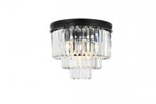 Elegant Lighting 1231F20MB/RC - Sydney 9 light Matte Black Flush Mount Clear Royal Cut Crystal