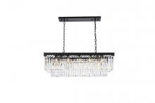 Elegant Lighting 1232D40MB/RC - Sydney 12 light Matte Black Chandelier Clear Royal Cut Crystal