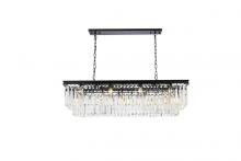 Elegant Lighting 1232D50MB/RC - Sydney 12 light Matte Black Chandelier Clear Royal Cut Crystal