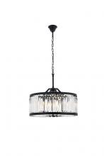 Elegant Lighting 1233D28MB/RC - Chelsea 8 light Matte Black Chandelier Clear Royal Cut Crystal