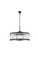 Elegant Lighting 1233D35MB/RC - Chelsea 10 light Matte Black Chandelier Clear Royal Cut Crystal