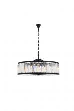 Elegant Lighting 1233G43MB/RC - Chelsea 10 light Matte Black Chandelier Clear Royal Cut Crystal