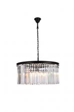 Elegant Lighting 1238D31MB/RC - Sydney 8 light Matte Black Chandelier Clear Royal Cut Crystal