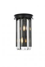 Elegant Lighting 1238W8MB/RC - Sydney 2 light Matte Black Wall Sconce Clear Royal Cut Crystal