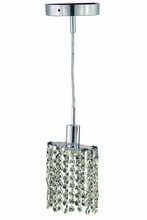 Elegant Lighting 1281D-R-E-CL/SA - Mini 1 light Chrome Pendant