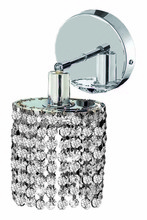 Elegant Lighting 1281W-R-R-CL/SS - Mini 1 light Chrome Wall Sconce