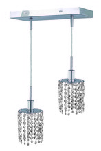 Elegant Lighting 1282D-O-R-CL/SA - Mini 2 light Chrome Pendant