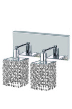 Elegant Lighting 1282W-O-S-CL/SA - Mini 2 light Chrome Wall Sconce
