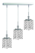 Elegant Lighting 1283D-O-P-CL/SS - Mini 3 light Chrome Pendant