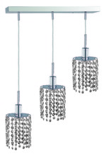 Elegant Lighting 1283D-O-R-CL/SS - Mini 3 light Chrome Pendant