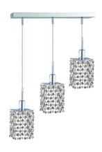 Elegant Lighting 1283D-O-S-CL/SS - Mini 3 light Chrome Pendant