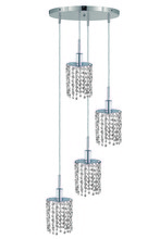Elegant Lighting 1284D-R-R-CL/SA - Mini 4 light Chrome Pendant