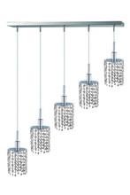 Elegant Lighting 1285D-O-R-CL/SA - Mini 5 light Chrome Pendant