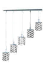 Elegant Lighting 1285D-O-S-CL/SA - Mini 5 light Chrome Pendant