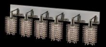 Elegant Lighting 1286W-O-P-CL/RC - 1286 Mini Collection Wall Fixture Oblong Canopy D40inx5in  H13.5in Star Pendant  Lt:6 Chrome Finish 