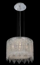 Elegant Lighting 1393D18C-CL/RC - 1393 Moda Collection Hanging Fixture D18in H11in Lt:5 Chrome Finish  (Royal Cut Crystals)