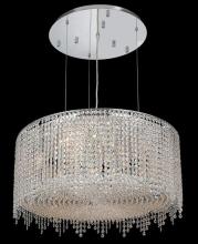 Elegant Lighting 1393D26C-CL/RC - 1393 Moda Collection Hanging Fixture D26in H11in Lt:9 Chrome Finish  (Royal Cut Crystals)