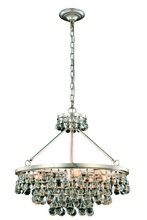 Elegant Lighting 1509D26SL - Bettina 8 light Silver Leaf Pendant Clear Royal Cut Crystal