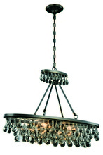Elegant Lighting 1509D34BZ/RC - Bettina 4 light Bronze Pendant Clear Royal Cut Crystal