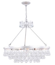 Elegant Lighting 1509D34SL - Bettina 4 light Silver Leaf Pendant Clear Royal Cut Crystal