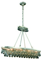 Elegant Lighting 1509G44SL - Bettina 8 light Silver Leaf Pendant Clear Royal Cut Crystal