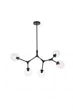Elegant Lighting 1712D42BK - Cavoli 5 Lights Black Chandelier