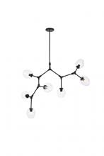 Elegant Lighting 1712G57BK - Cavoli 7 Lights Black Chandelier