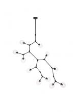 Elegant Lighting 1712G73BK - Cavoli 11 Lights Black Chandelier