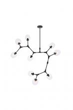 Elegant Lighting 1712G79BK - Cavoli 9 Lights Black Chandelier