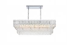 Elegant Lighting 1780G37C - 6 LT Linear Chandelier- Chrome
