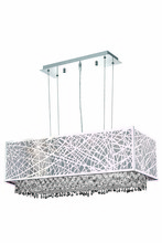 Elegant Lighting 1791D29C-CL03/RC - 1791 Moda Collection Hanging Fixture w/ Metal Shade L29in W13in H11in Lt:4 Chrome Finish (Royal Cut 