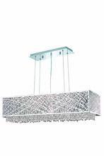 Elegant Lighting 1791D41C-CL03/RC - 1791 Moda Collection Hanging Fixture w/ Metal Shade L41in W13in H11in Lt:6  Chrome Finish (Royal Cut