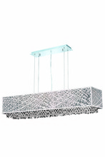 Elegant Lighting 1791D48C-CL03/RC - 1791 Moda Collection Hanging Fixture w/ Metal Shade L48.5in W12.5in H11in Lt:8 Chrome Finish (Royal 