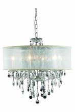 Elegant Lighting 2016D24C+SH/SS - St. Francis 6 light Chrome Chandelier